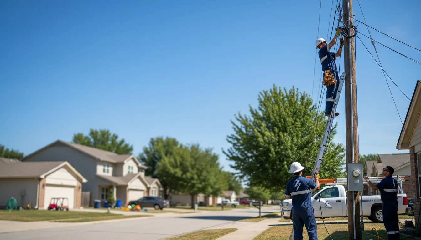 Residential electrician providing installation services in Giddings, TX